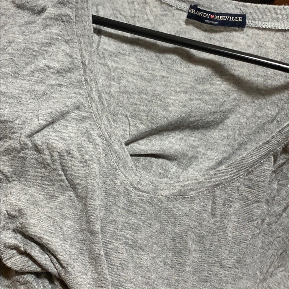 Brandy Melville Light Grey Basic Sweater - image 6